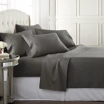 Danjor Linens California King 6 Pc Sheet Set Including 4 Pillowcases Gray Nwt. Fixed Price $23.99.
