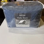 Berkshire Blanket Fluffie Sheet Set - Queen Blue, Brand New In Box. Fixed Price $49.98.