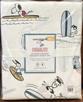 New Pottery Barn Kids Surfer Snoopy 4PC Full Sheet Set Peanuts Ocean Beach. Fixed Price $169.95.