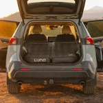 Luno Air Mattress 2-PERSON Inflatable Bed Gray 300D Oxford W/ Fitted Sheet. Fixed Price $225.00.