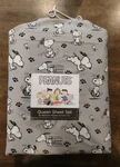 Peanuts Snoopy All Over Berkshire Home Gray Queen 4-PIECE Sheet Set. Fixed Price $46.00.