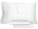 Aq Textiles Percale Solid 4-PC. Sheet Set, King, White, Nwt. Fixed Price $44.99.