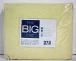 Big One Sheet Set - Pima Cotton 275 Tc 17 Deep Pocket Yellow Geometric Twin. Fixed Price $51.95.