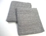 Crate & Barrel Belgian Flax Linen Euro Pillow Shams (2) Gray Quilted. Fixed Price $29.00.