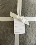 Pottery Barn Belgian Flax Linen Loden Queen Fitted Sheet Only Green Nwt. Fixed Price $90.00.