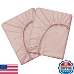 Hbhlfz Twin Fitted Sheet Only 2 Pack Soft Breathable 39X75" Deep Pocket. Fixed Price $29.98.