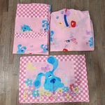 Vintage Y2K Blues Clues Pink Bed Set Twin Fitted Sheet Flat Pillowcase. Fixed Price $58.98.