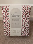 Threshold 400 Thread Ct Holiday Performance Sheet Set King Woodblock Leaf * New. Fixed Price $49.99.