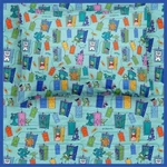 Little Sleepies Monster's Inc. Scream Team Twin Sheet Set Nib. Fixed Price $169.00.