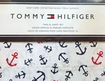 Tommy Hilfiger Red Blue Anchors Twin Xl Sheet Set Nautical, Cotton Blend. Fixed Price $39.00.
