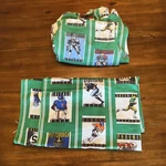 Vintage 1989 Bibb Co Football Team Twin Flat & Fitted Bed Sheets Set. Fixed Price $29.77.