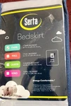 Serta Twin Sized Bed Skirt, Light Gray, Unopened Package. Fixed Price $13.00.