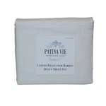 Patina Vie Queen Bamboo Cotton Blend Sheet Set White New Gena. Fixed Price $42.08.