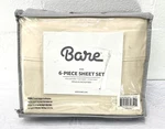 Damaged 6 Pc King Color Sand Sheet Set Light Blue Premium Microfiber Bare Home. Fixed Price $25.99.