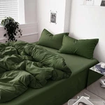 Dark Olive Green Queen Comforter Set 3 Piece Aesthetic Modern Bedding -.... Fixed Price $57.21.