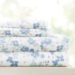 Linen Market Patterned Microfiber Sheet Set 4 King, Violets Light Blue. Fixed Price $43.86.