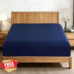 Zaizaihome Queen Fitted Sheet Navy Blue 100% Egyptian Cotton. Fixed Price $42.99.
