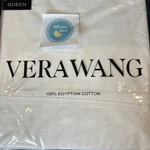 Vera Wang Queen Sheet Set White 4 Pc Egyptian Cotton New Pristine Factory Folded. Fixed Price $69.99.