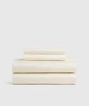 Nwot Quince King Sheet Set Organic Bamboo Ivory 4PC Flat Fitted 2 Pillowcases. Fixed Price $89.99.