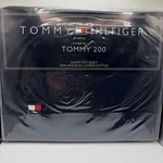 Vtg Tommy Hilfiger 200 Queen Flat Sheet Navy Blue 100%RING Spun Cotton Nip. Fixed Price $23.71.