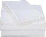 Queen Bed Set, Crisp And Smooth Egyptian Cotton Percale Solid. Fixed Price $140.99.