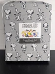 Peanuts Snoopy 4 Pc Twin Sheet Set Prints Gray - New. Fixed Price $39.99.