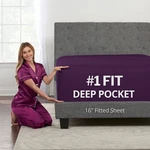 Dealuxe California King Fitted Sheet Deep Pocket - 16IN. Fixed Price $31.97.