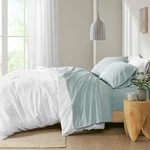 Madison Park 200 Thread Count Relaxed Cotton Percale Deep Pocket Sheet Set. Fixed Price $90.99.