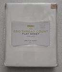 Home 250 Thread Count Flat Sheet Full 199% Cotton Nib Bagged Target White. Fixed Price $8.81.