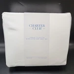 New Charter Club Damask Extra Deep Sheet Set. White, Queen 550TC. Fixed Price $64.99.