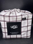 New Ugg Queen Sheet Set Cotton Flannel Lodge Burgundy 90 X102 Oeko-tex. Fixed Price $59.00.