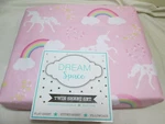 Dream Space Twin Sheet Set Unicorns, Rainbow, Cloud & Stars New. Fixed Price $33.98.
