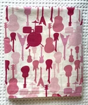 Pottery Barn Pb Teen Hot Pink Guitars & Drum Set Twin Flat Sheet Retro Print. Fixed Price $24.99.