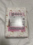 Pink Hello Kitty Sanrio Queen Sheet Set W/ Bows & Hearts 100% Cotton. Fixed Price $45.00.