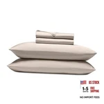 Cozy Earth Luxury Bed Sheet Set - 100% Viscose From Bamboo Queen Driftwood. Fixed Price $453.99.