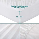 Bedecor Fitted Sheet ONLY,21 Inch Extra Deep Pocket White Queen,. Fixed Price $36.85.