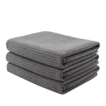 Large Gray 16"X24" Waffle Weave Thirsty Microfiber Deluxe Drying Towel Auto Home. Fixed Price $13.94.
