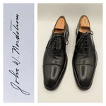 Mens Dress Shoes Oxford Nordstrom Cap Toe Black Leather 9.5M Italy. Fixed Price $75.00.
