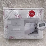 Rachel Ashwell The Farmhouse King Sheet Set Floral White Pink Gray Shabby Chic. Fixed Price $75.00.