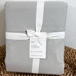 Pottery Barn 400 Thread Count Organic Percale Sheet Set King Gray Mist. Fixed Price $149.00.