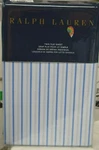 Ralph Lauren Twin Flat Sheet White/blue Prescot Stripe Nip. Fixed Price $80.00.