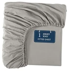 Fitted Sheet Only - Stretchable Jersey Knit, 15 Inch Deep Twin Xl London Fog. Fixed Price $21.02.
