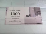 Sherwood 6 Pc. Queen Sheet Set Light Blue 1000 Thread Ct. Easy Care. Fixed Price $69.99.