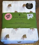 Kate Spade Leopard Cheetah Pink/rose Bows 4-PC Cotton King Sheet Set New. Fixed Price $55.00.