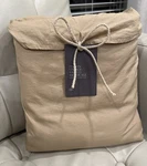 Restoration Hardware Italian Vintage Washed 464 Percale King Sheet Set Wheat. Fixed Price $271.20.