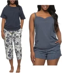 Felina Women's 4-PIECE 100% Cotton Sleep Set, Navy/indigo,. Fixed Price $24.99.