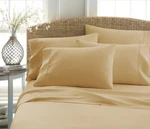 6 Pc Bed Sheet Set Ienjoy Home Collection Ultra-soft Oversized Queen Gold. Fixed Price $22.95.