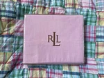 *new Ralph Lauren Boathouse Pink Oxford Full Flat Sheet Goes W/carly University. Fixed Price $124.95.