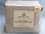 Brand New Bee & Willow Queen Size Heavyweight Flannel Sheet Set Grey Extra Soft. Fixed Price $35.25.