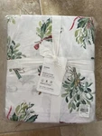 Pottery Barn Mistletoe Queen Sheet Set Christmas Kiss Winter Nature Bows. Fixed Price $128.99.